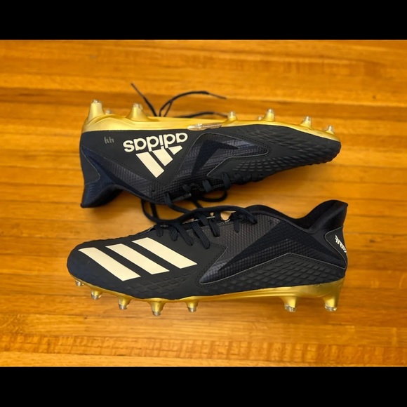Size 13 adidas SM Freak Carbon Low RFS Football Cleats Navy/Gold